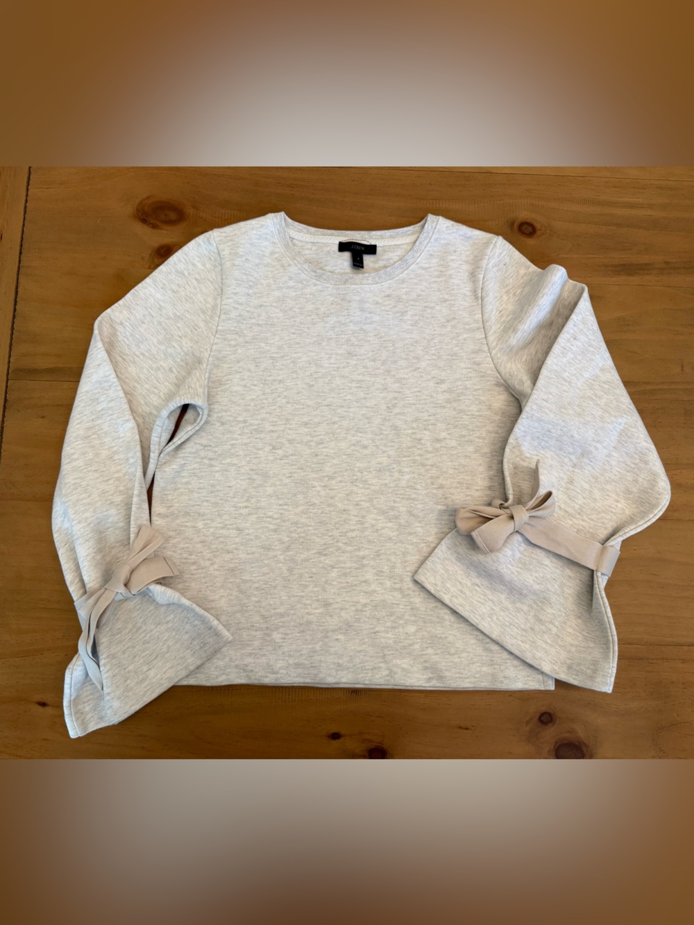 J. Crew Light Heather Gray Crewneck Top